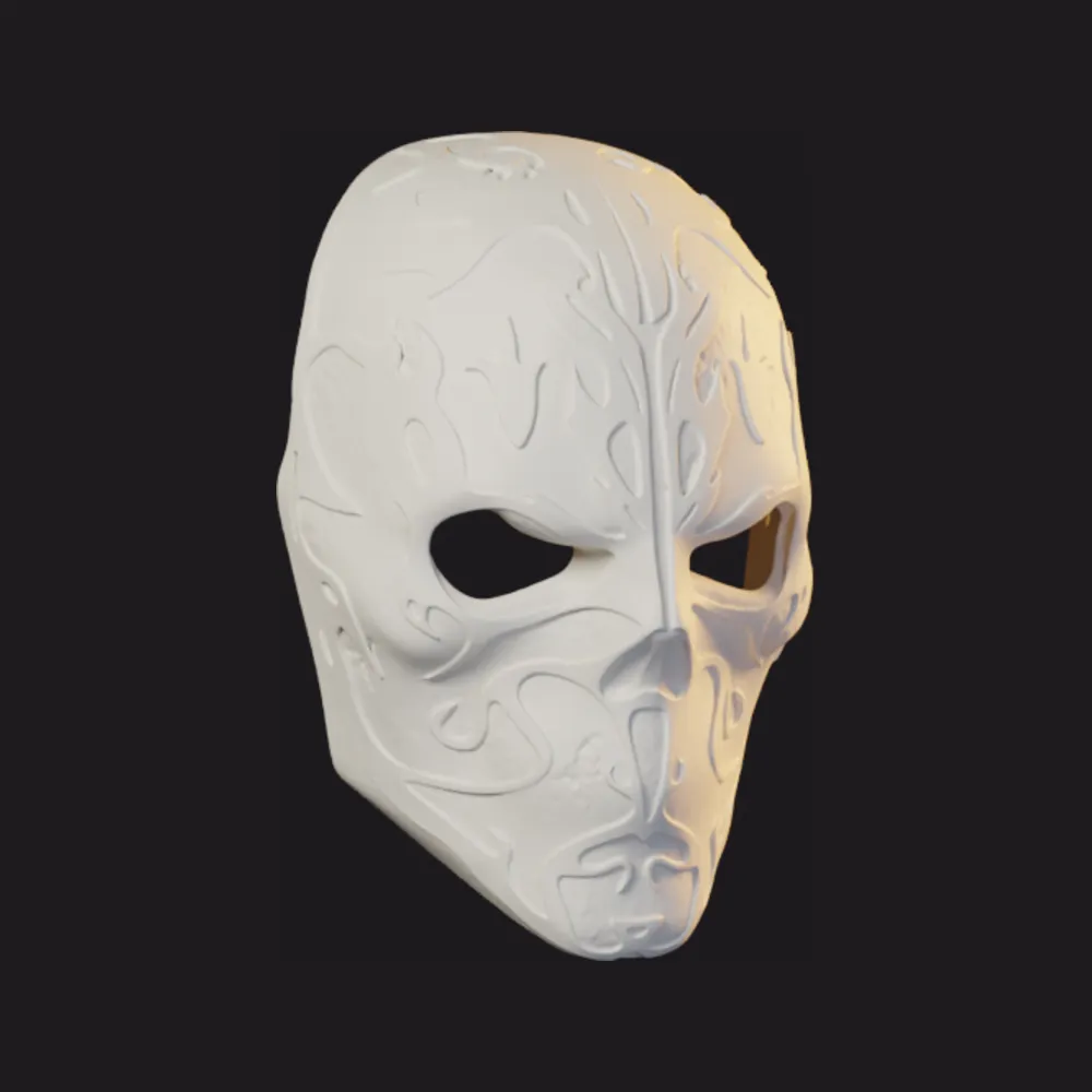 3D render of the cursed skull mask print file