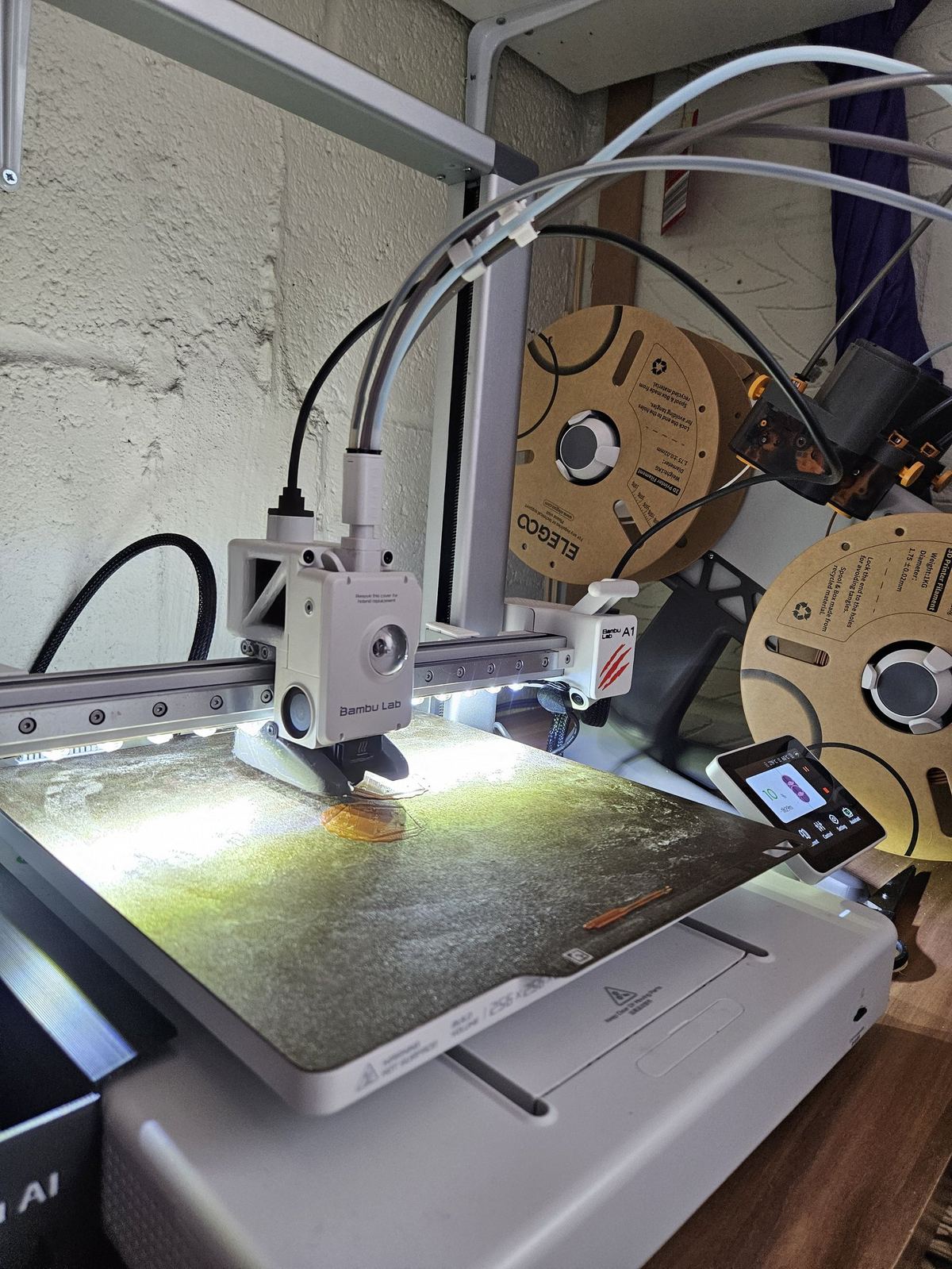 3D printer in the Hark Tech workshop printing a part