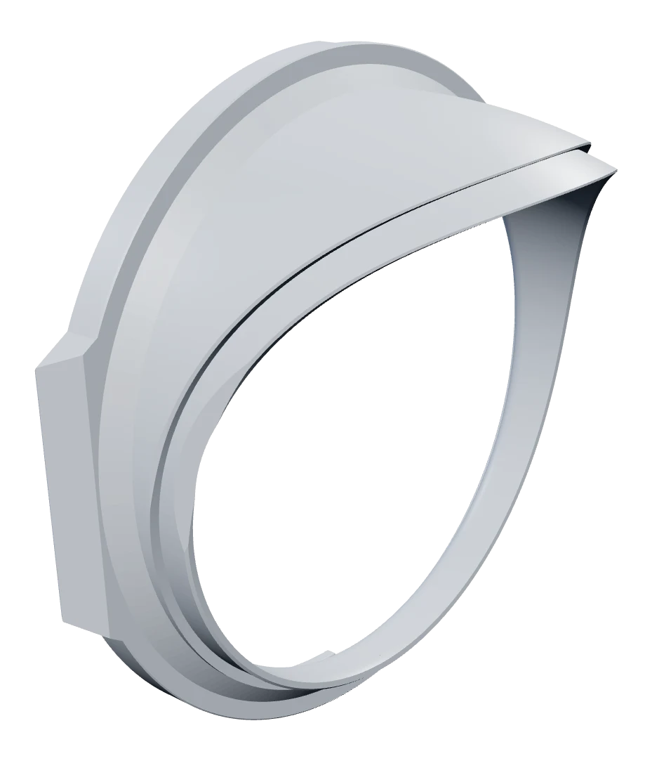 3D render of the printed hose adapter for the Blyss A018I-12CH