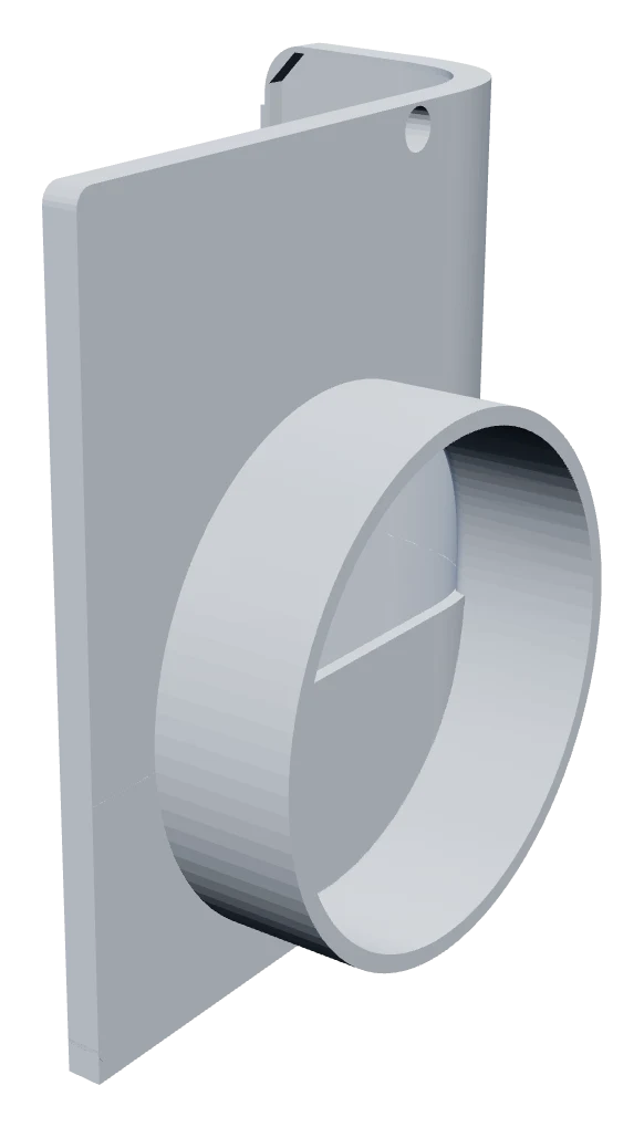 3D render of the AEG Comfort 6000 dual-hose conversion adapter printed for David